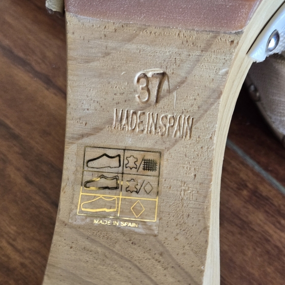 Lulu Guinness Floral Embellished Wooden Clogs Wedge Sandals 37 EU - Picture 11 of 14